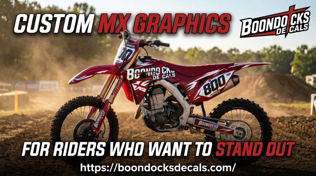Custom mx graphics on dirt bike for Riders Who Want to Stand Out