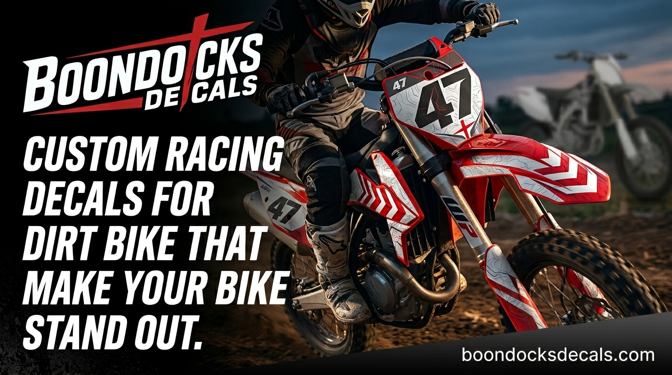 Custom racing decals for dirt bike That Elevate Your Ride - Boondocks ...
