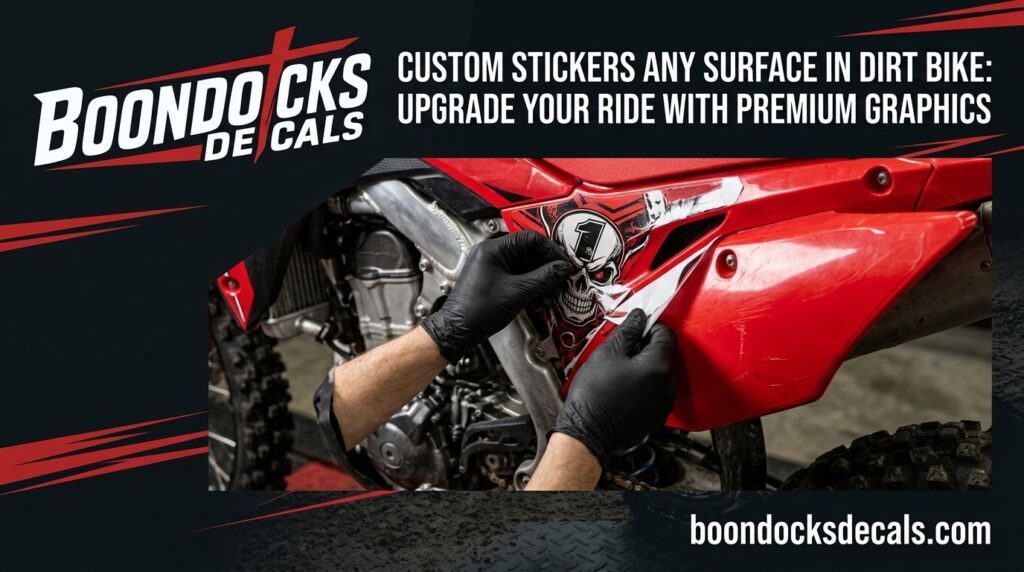 Boondocks Decals Custom Stickers Any Surface in Dirt Bike: Upgrade Your Ride With Premium Graphics