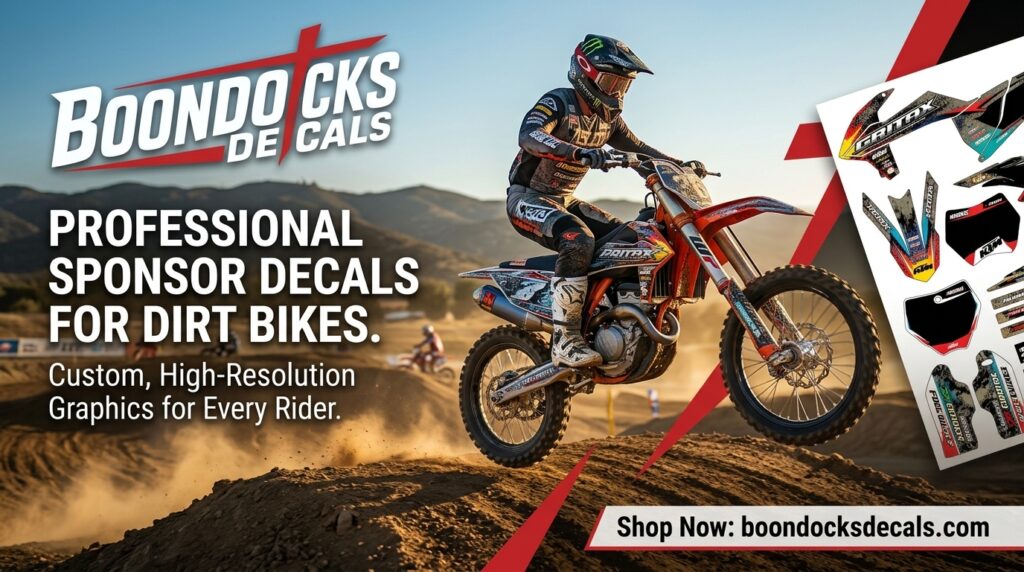 Boondocks Decals Motocross Sponsor Decals for Riders Who Want Professional Dirt Bike Graphics