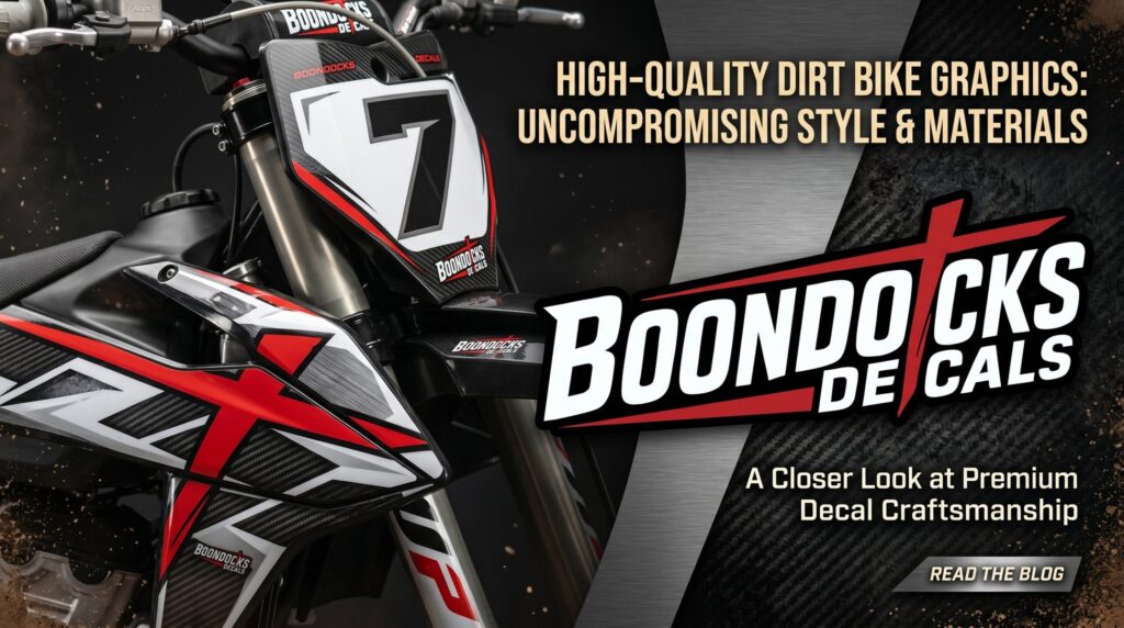 racing graphics inspiration with premium dirt bike graphics on a motocross bike
