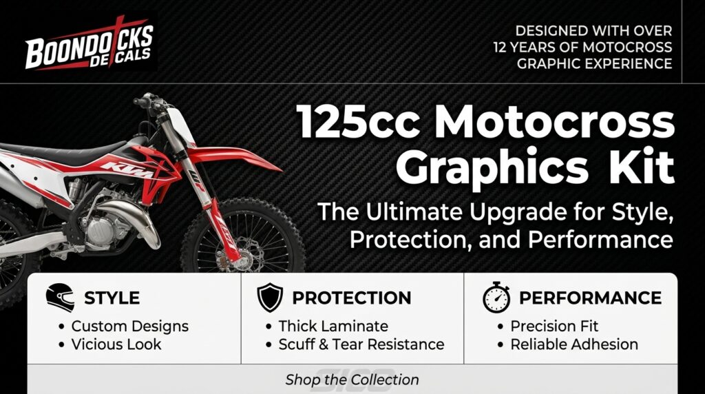 Boondocks Decals 125cc Motocross Graphics Kit: The Ultimate Upgrade for Style, Protection, and Performance