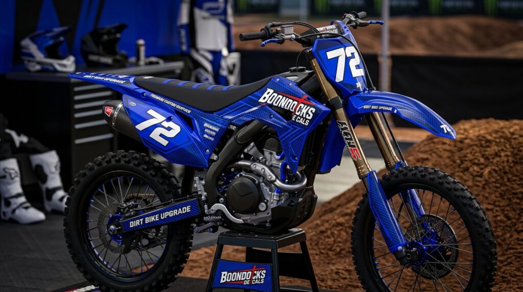 Boondocks Decals Blue Motocross Graphics Kit: Upgrade Your Dirt Bike with Premium Custom Graphics