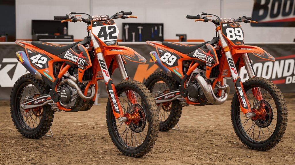 Boondocks Decals Orange KTM Style Graphics: Transform Your Dirt Bike with Premium Custom Graphics