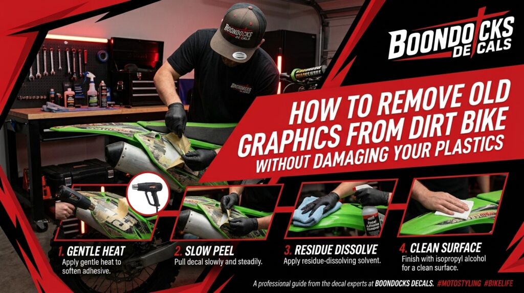 How To Remove Old Graphics From Dirt Bike Without Damaging Your Plastics