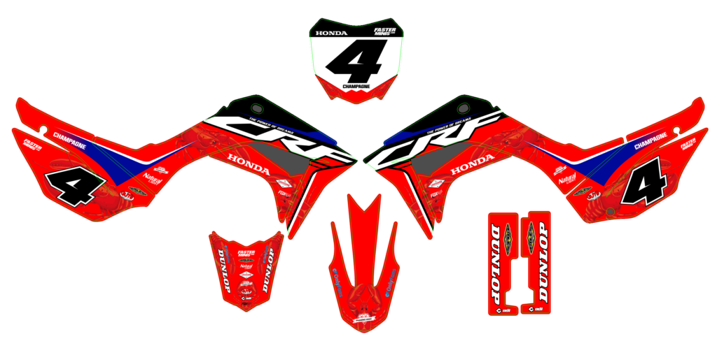 Honda custom motocross graphics design HONDA25-11-1