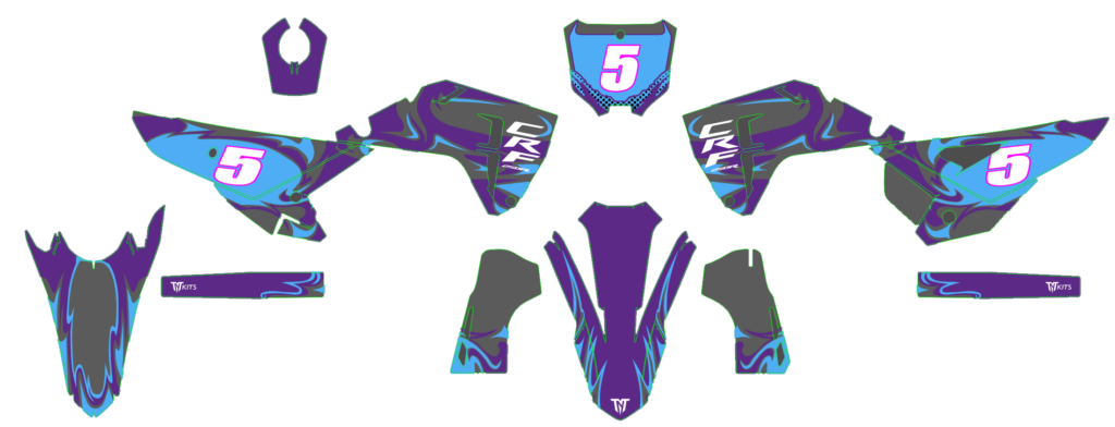 Honda custom motocross graphics design HONDA25-24-1