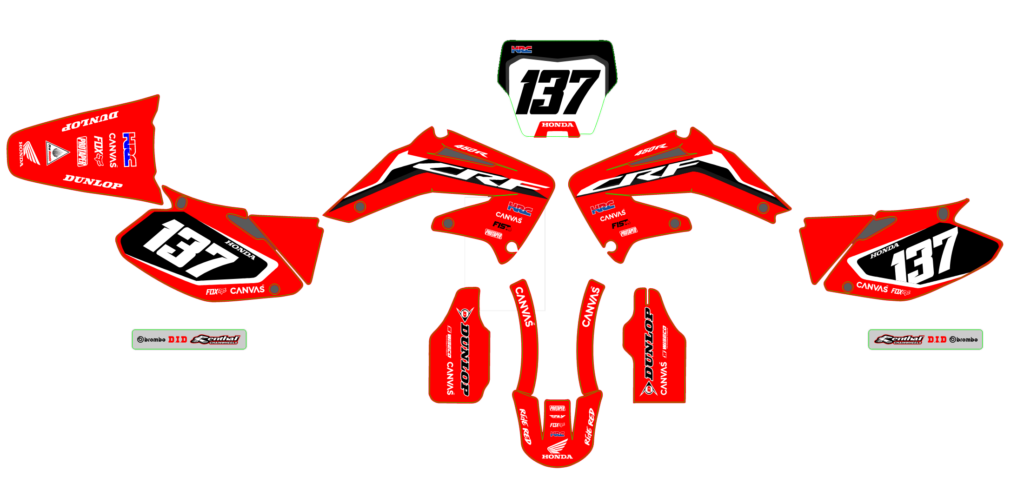 Honda custom motocross graphics design HONDA25-32-1