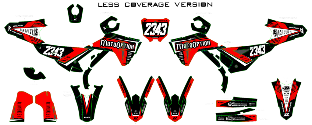 Honda custom motocross graphics design HONDA25-33-1