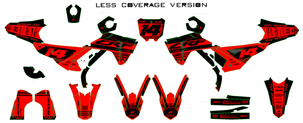 Honda custom motocross graphics design HONDA25-34-1