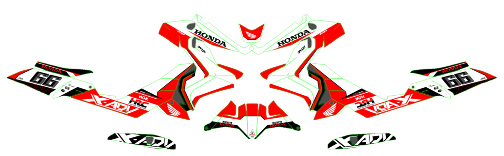 Honda custom motocross graphics design HONDA25-36-1