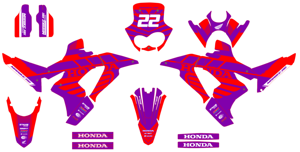 Honda custom motocross graphics design HONDA25-50-1