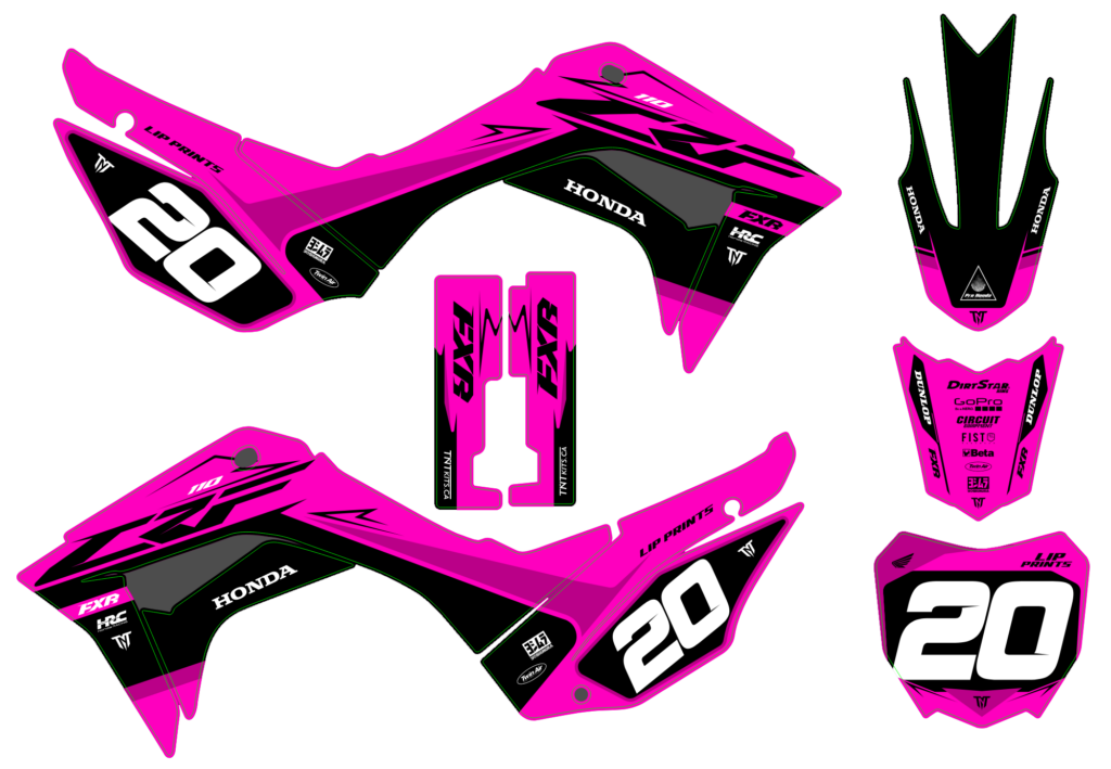 Honda custom motocross graphics design HONDA25-52-1