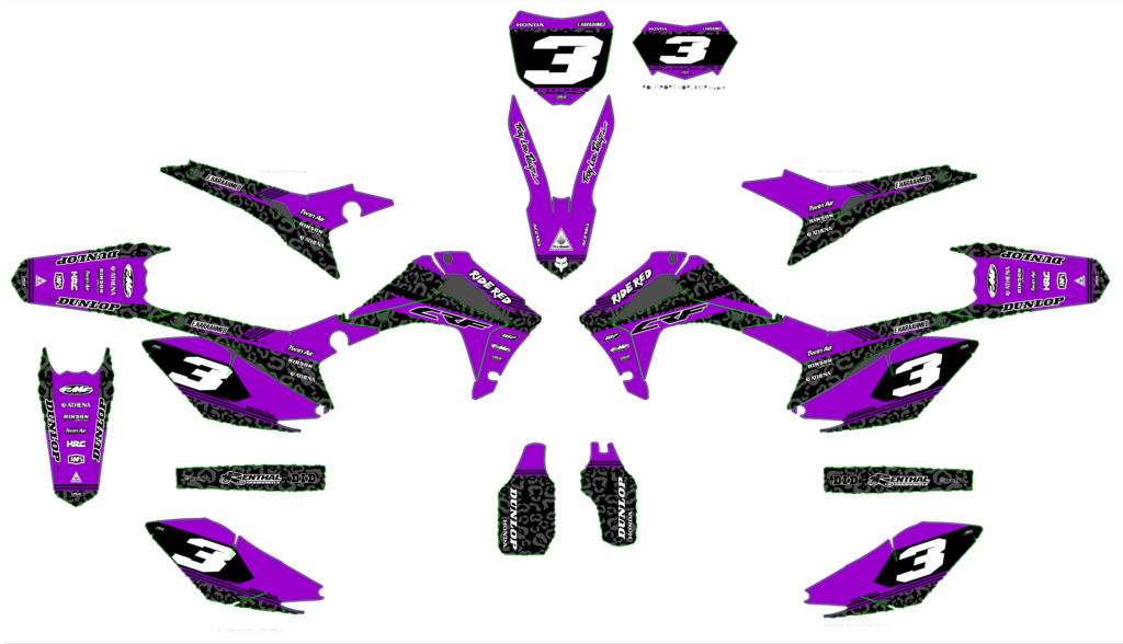 Honda custom motocross graphics design HONDA25-53-1
