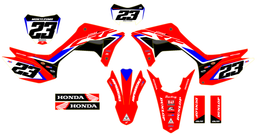 Honda custom motocross graphics design HONDA25-55-1