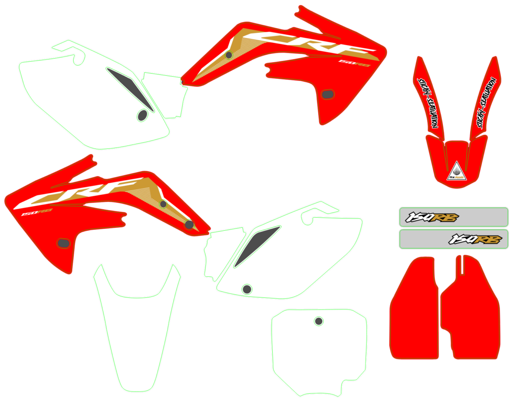 Honda custom motocross graphics design HONDA25-65-1