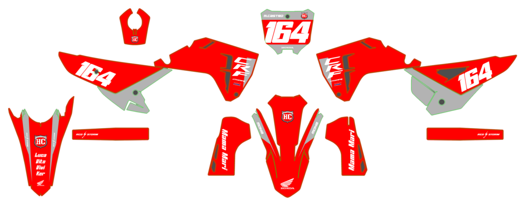 Honda custom motocross graphics design HONDA25-69-1