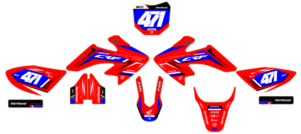 Honda custom motocross graphics design HONDA25-72-1