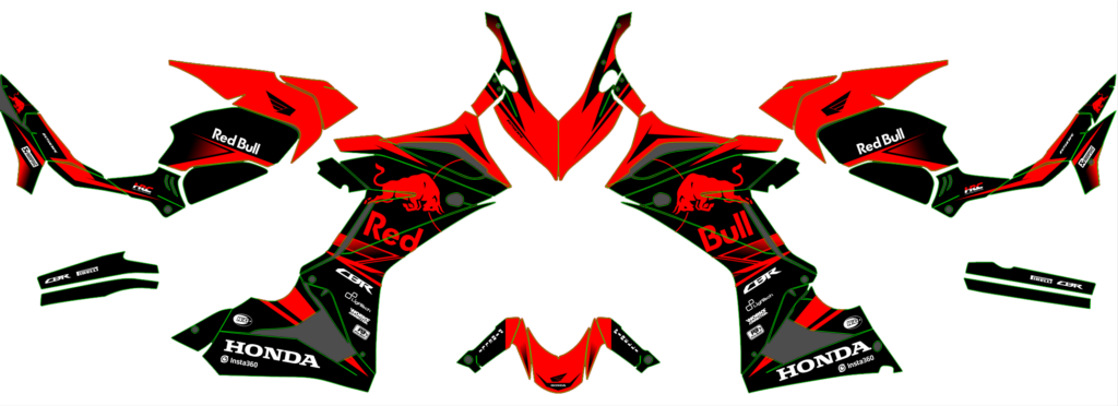 Honda custom motocross graphics design HONDA25-73-1