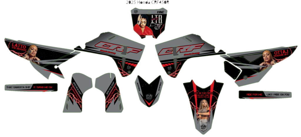 Honda custom motocross graphics design HONDA25-75