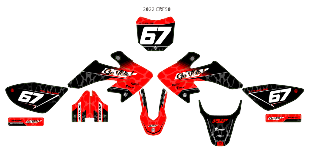 Honda custom motocross graphics design HONDA25-77
