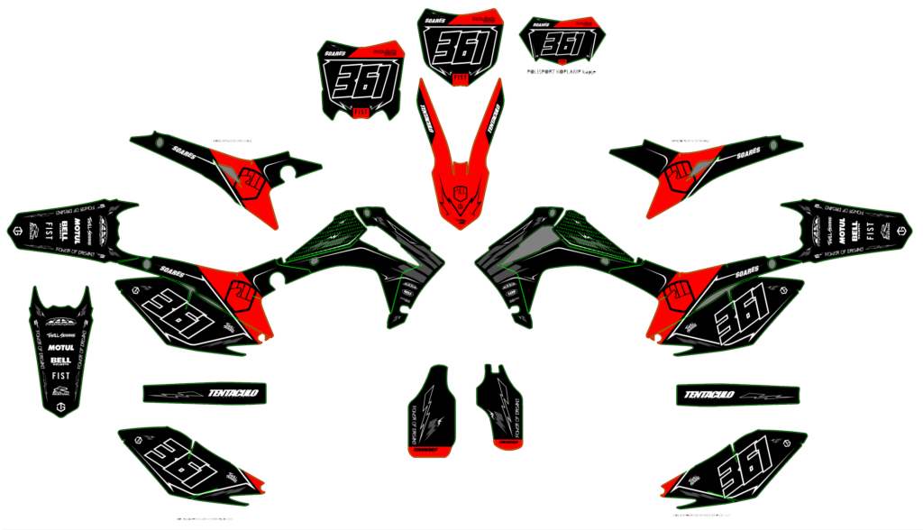 Honda custom motocross graphics design HONDA25-78