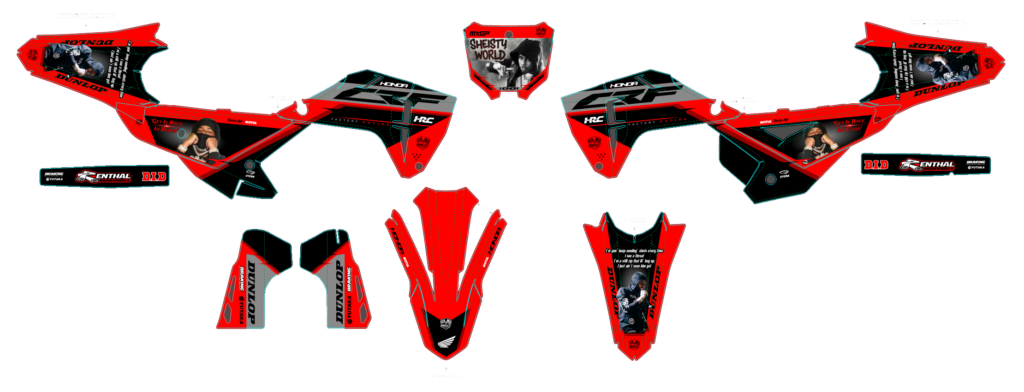 Honda custom motocross graphics design HONDA25-80