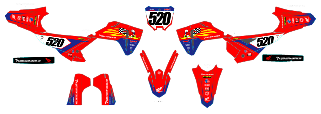 Honda custom motocross graphics design HONDA25-81