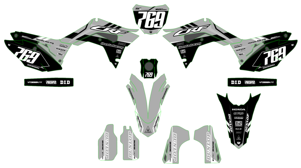 Honda custom motocross graphics design HONDA25-82