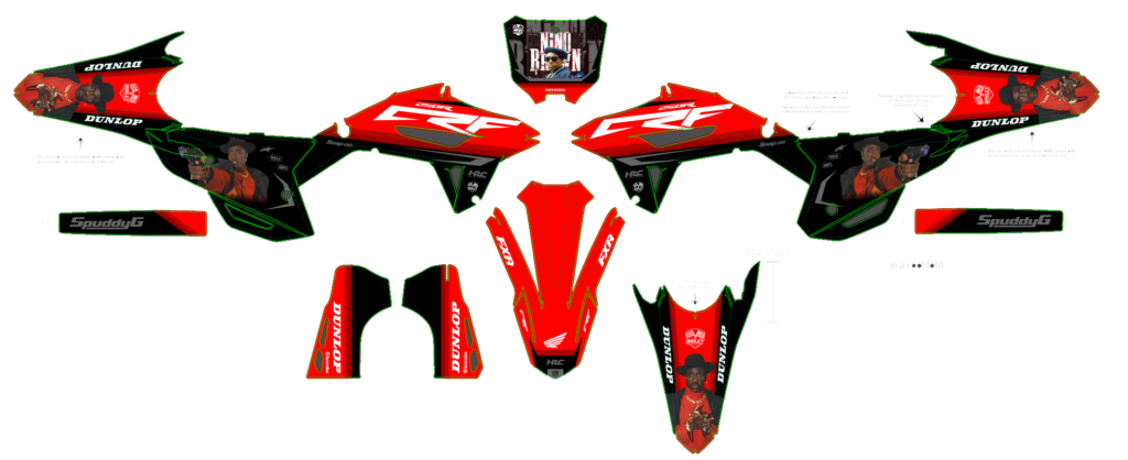 Honda custom motocross graphics design HONDA25-83