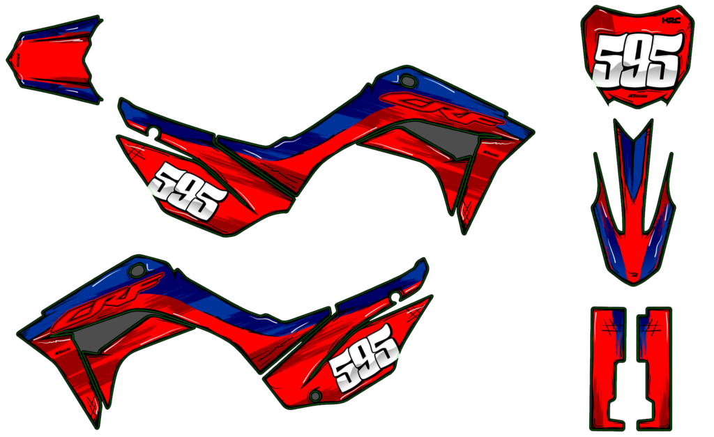 Honda custom motocross graphics design HONDA25-84