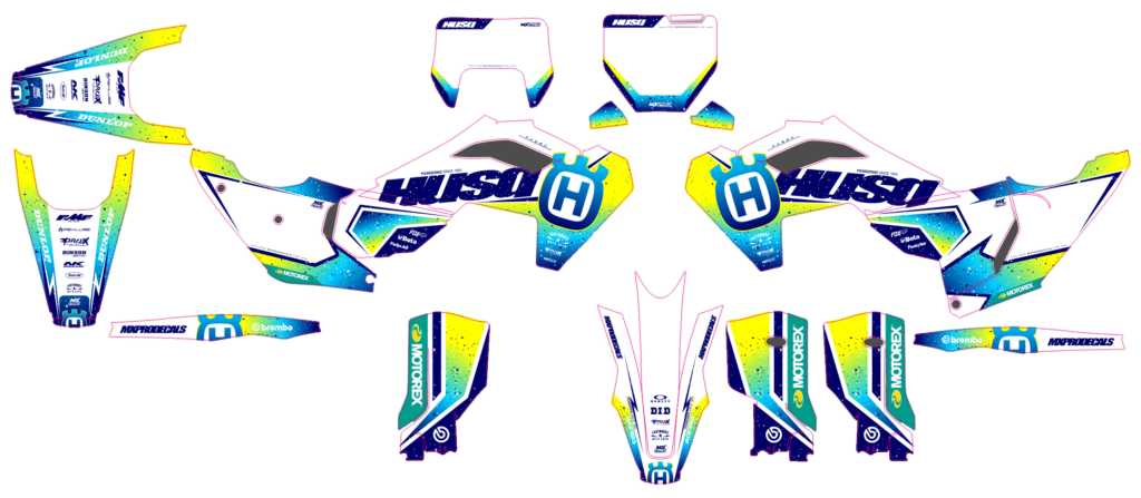 Husqvarna custom motocross graphics design HUS25-1