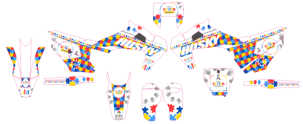 Husqvarna custom motocross graphics design HUS25-12