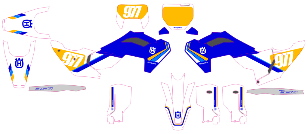 Husqvarna custom motocross graphics design HUS25-13