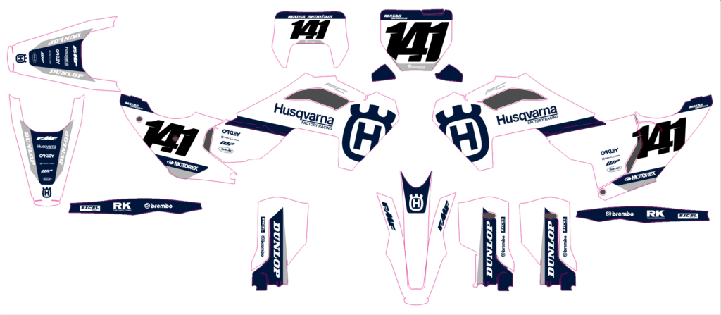 Husqvarna custom motocross graphics design HUS25-14