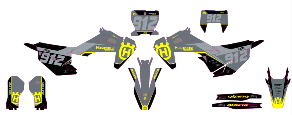Husqvarna custom motocross graphics design HUS25-16