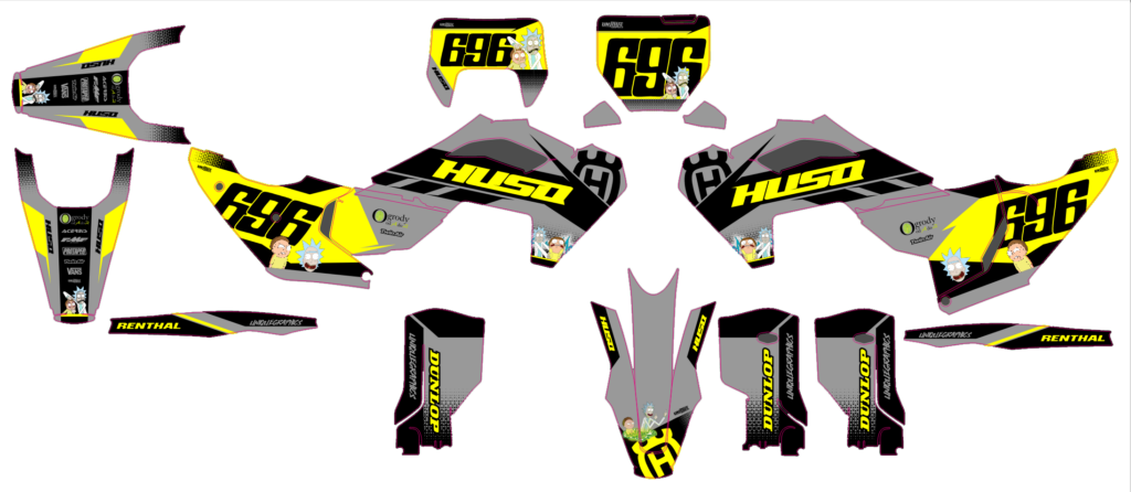 Husqvarna custom motocross graphics design HUS25-18