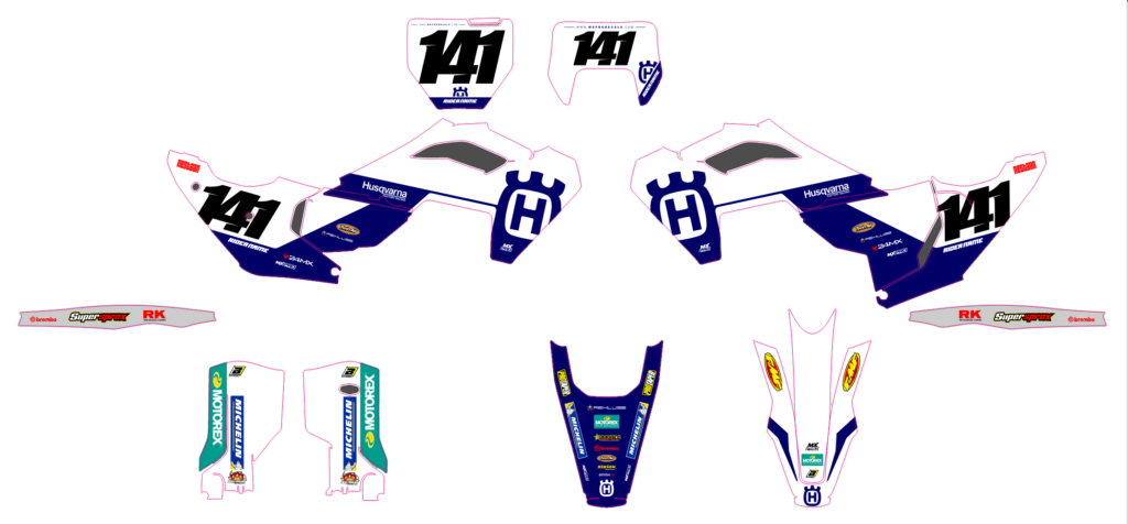 Husqvarna custom motocross graphics design HUS25-19