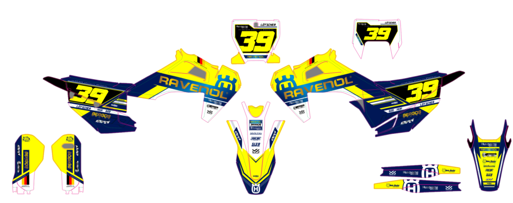 Husqvarna custom motocross graphics design HUS25-2