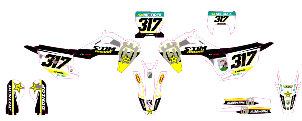 Husqvarna custom motocross graphics design HUS25-22