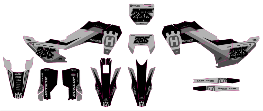 Husqvarna custom motocross graphics design HUS25-23