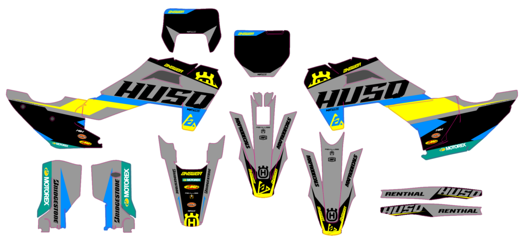 Husqvarna custom motocross graphics design HUS25-25