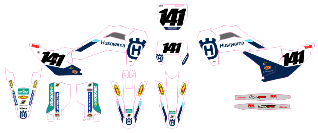 Husqvarna custom motocross graphics design HUS25-26