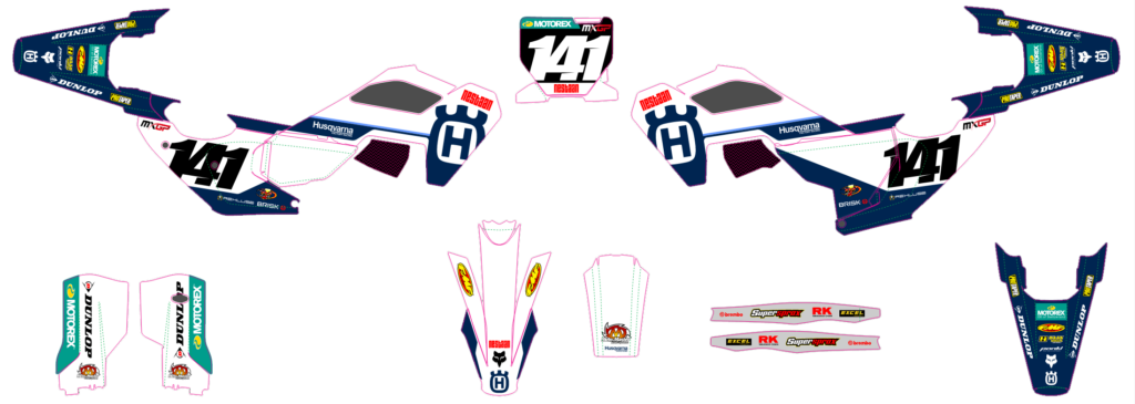Husqvarna custom motocross graphics design HUS25-27