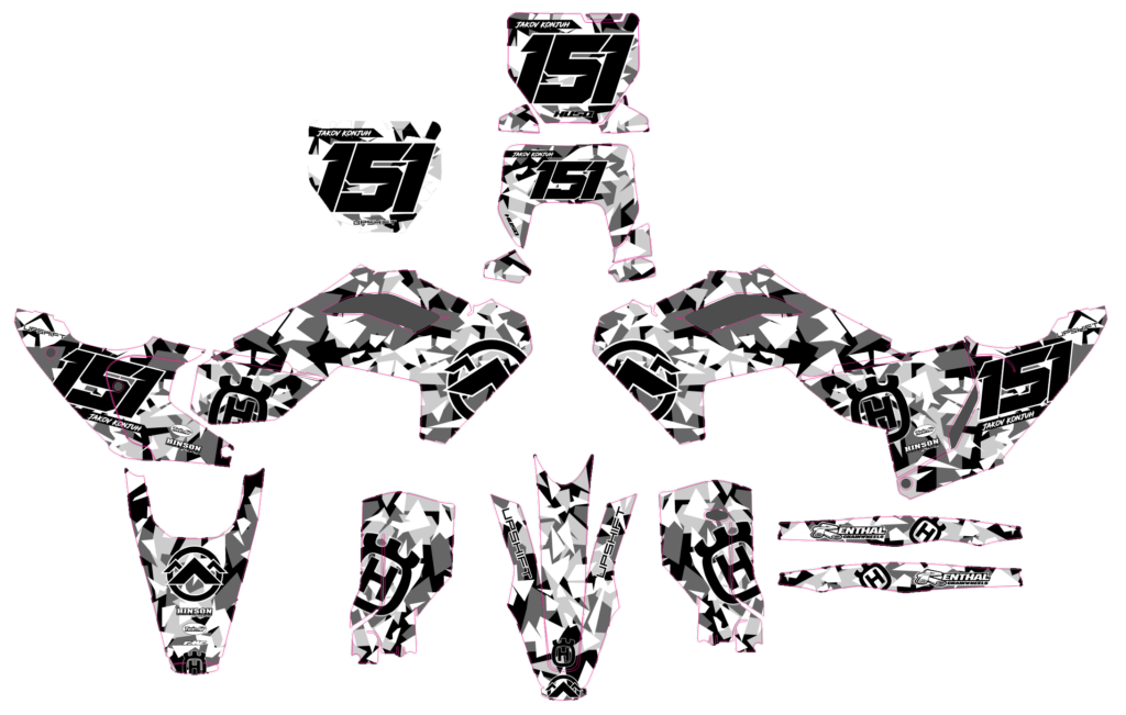 Husqvarna custom motocross graphics design HUS25-28