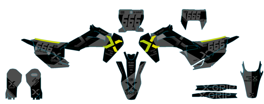 Husqvarna custom motocross graphics design HUS25-30
