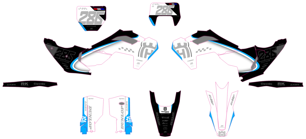 Husqvarna custom motocross graphics design HUS25-31