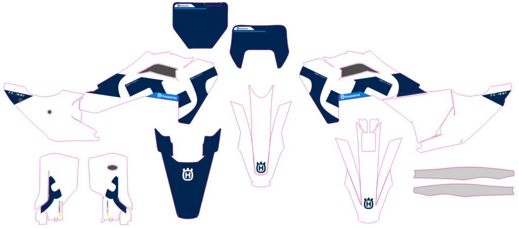 Husqvarna custom motocross graphics design HUS25-35
