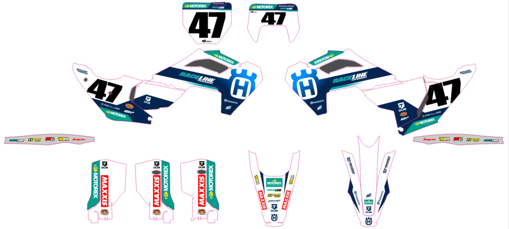 Husqvarna custom motocross graphics design HUS25-36