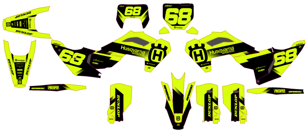 Husqvarna custom motocross graphics design HUS25-37